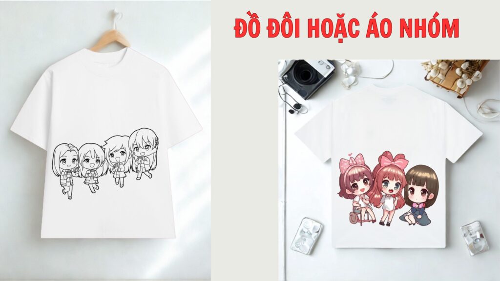 quà lưu niệm ý nghĩa cho bạn thân: đồ đôi hoặc áo nhóm