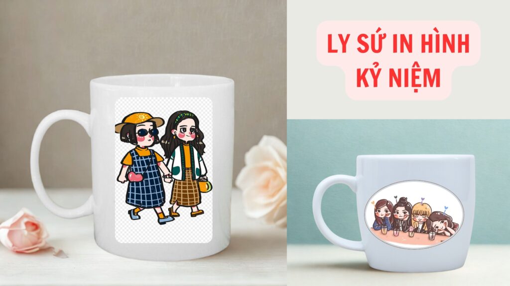 quà lưu niệm ý nghĩa cho bạn thân: ly sứ in hình kỷ niệm