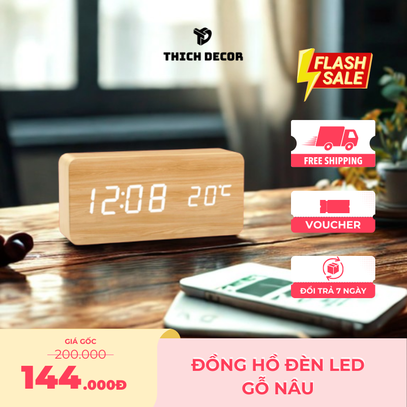 Đồng hồ led để bàn