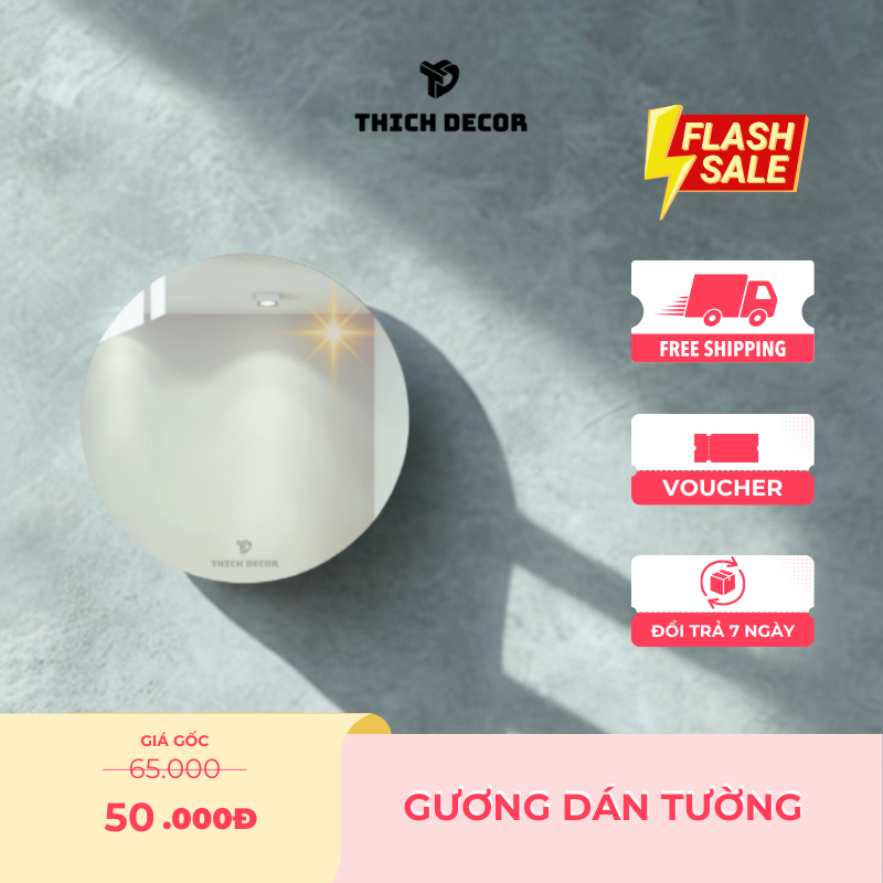 Gương tròn dán tường