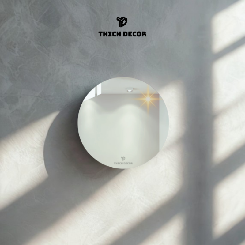 Gương tròn dán tường