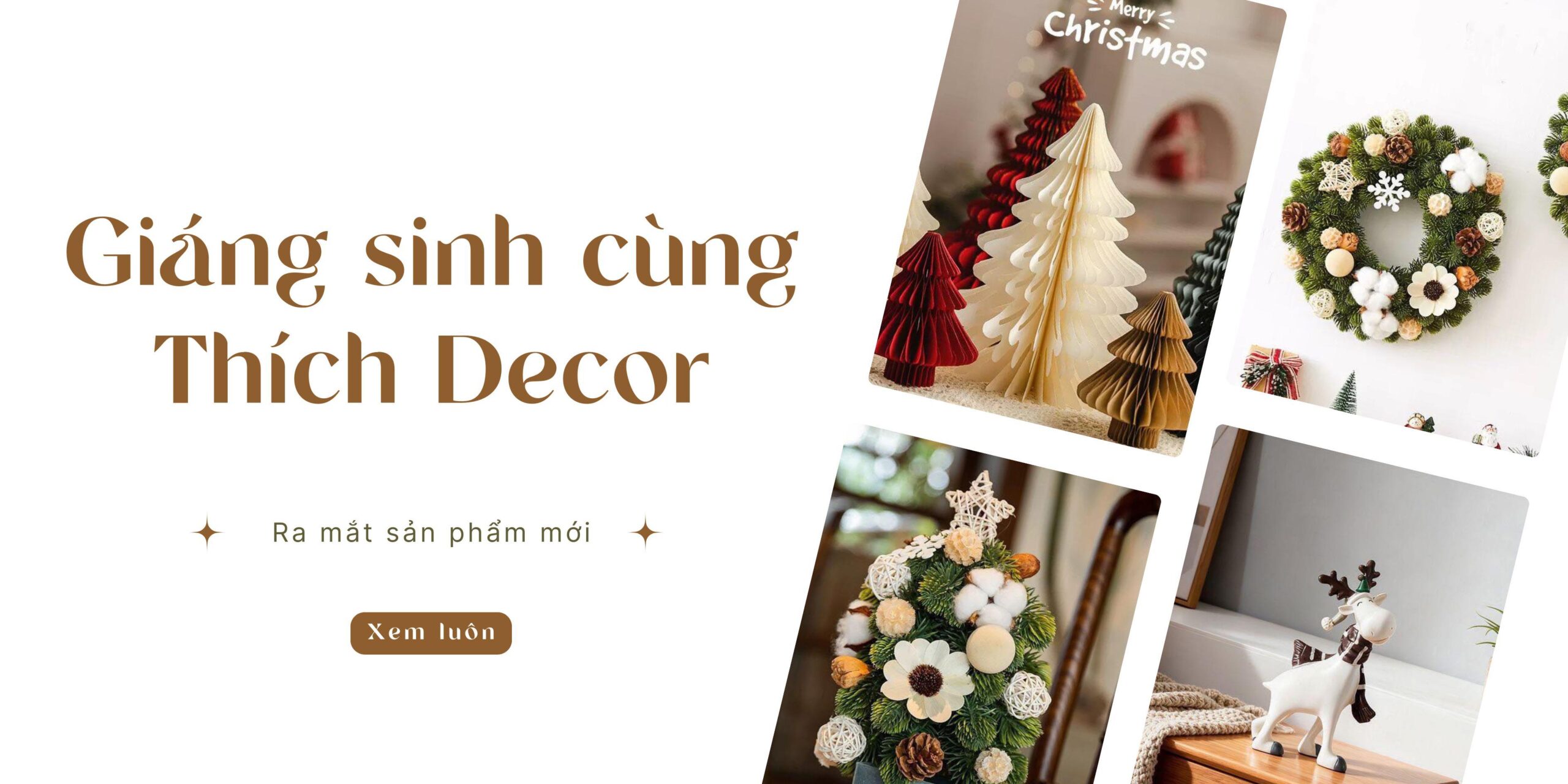 Banner giáng sinh cùng Thích Decor